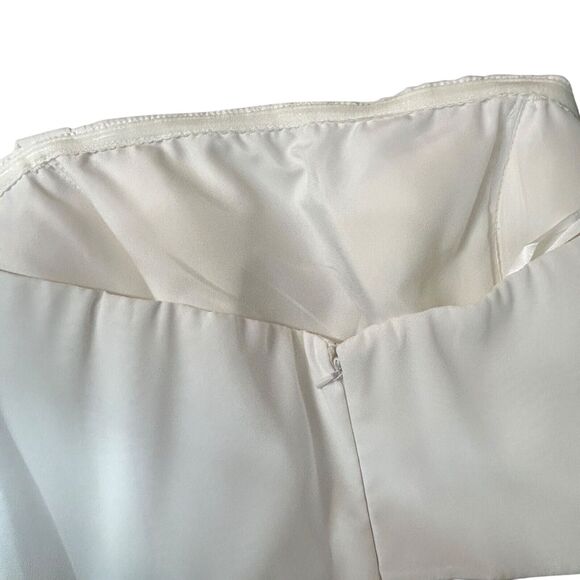 Social Bridesmaids Strapless NU-Georgette Dress Ivory 8174BL Women's 16 NWT - Picture 8 of 10